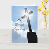 Kruis in het diepste Wenskaart van sympathie Kaart (Gele Bloem)