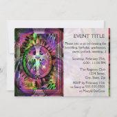 Kruis in kleurkleuren met hartcentrum. kaart (Voorkant)