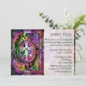 Kruis in kleurkleuren met hartcentrum. kaart (Staand voorkant)