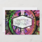 Kruis in kleurkleuren met hartcentrum. kaart (Achterkant)