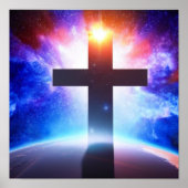 Kruis in Nebula Poster (Voorkant)