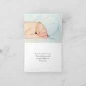 Kruis in Ovaal Lijst - Coördinerende foto Notecard Bedankkaart (Binnen)