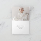 Kruis in Ovaal Lijst - het Coördineren Foto Bedankkaart (Binnen)