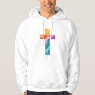 Kruis in vette waterverf hoodie