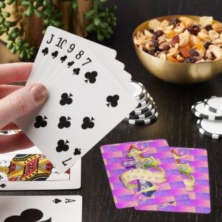 Kruis in vintage tatoeage stijl. Gay en geliefd Pokerkaarten