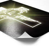 Kruis Jezus Gezicht Foto Afdruk (Hoek)