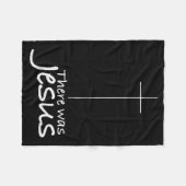 Kruis Jezus Grappig Er Was Jezus Christelijk Relig Fleece Deken (Voorkant (Horizontaal))