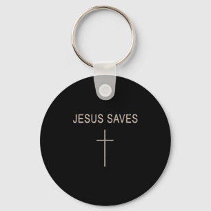 Kruis Jezus Red Minimalistische Christelijke Geloo Sleutelhanger
