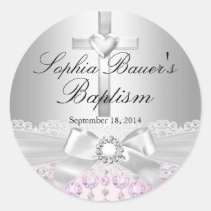Kruis & Kant Bow Baptism Sticker