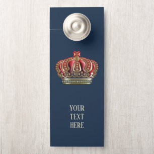 Kruis Kroon - Goud Blauw Rood Deurhanger