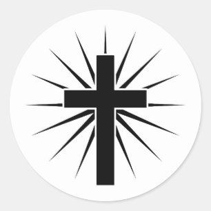Kruis Kruisbeeld Christelijke Kunst Ronde Sticker