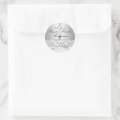 Kruis & Lint Boog Zilver Doop Sticker (Tas)