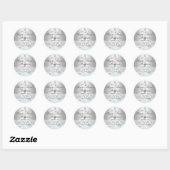 Kruis & Lint Strik Blauw Doop Sticker (Vel)