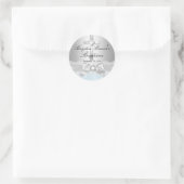 Kruis & Lint Strik Blauw Doop Sticker (Tas)