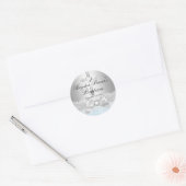 Kruis & Lint Strik Blauw Doop Sticker (Envelop)