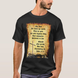 Kruis & Manger met Johannes 3:16 T-shirt