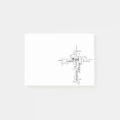 Kruis met christelijke woorden post-it® notes (Voorkant)