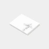 Kruis met christelijke woorden post-it® notes (Schuin)