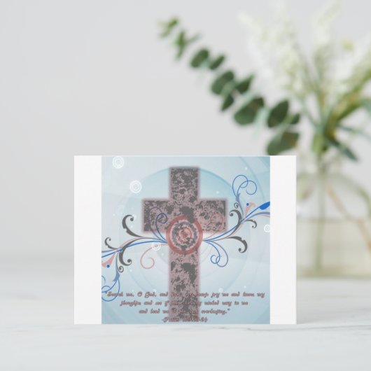 Kruis met de Schrift Briefkaart (Staand voorkant)