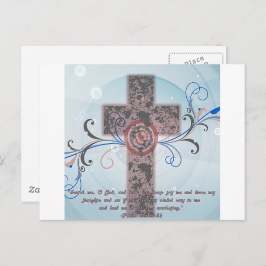 Kruis met de Schrift Briefkaart (Voorkant / Achterkant)