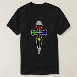 Kruis met edelstenen t-shirt