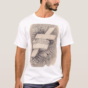 Kruis met een kroon en overwinning t-shirt