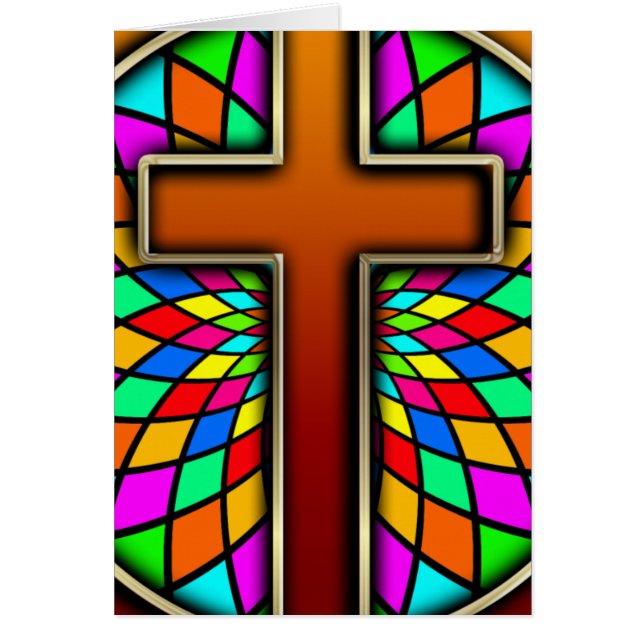 KRUIS MET GLAS IN LOOD (Voorkant)