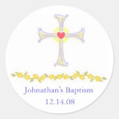 Kruis met hart Stickers (Voorkant)