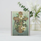  Kruis met Lelies Paas Briefkaart (Staand voorkant)