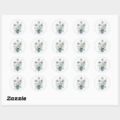 Kruis met Lilies Envelope Seal Ronde Sticker (Vel)
