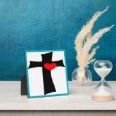 KRUIS MET RODE HART FOTOPLAAT (Insitu)