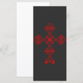 Kruis met Rode Ornament Heilige Decoratieve Kunst (Voorkant / Achterkant)