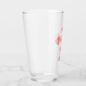 Kruis met rood ornament glas (Rechts)