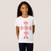 Kruis met rood ornament t-shirt (Voorkant volledig)