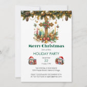 Kruis met sterren en kaarsen Kerstmis Kaart (Voorkant)