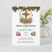 Kruis met sterren en kaarsen Kerstmis Kaart (Staand voorkant)