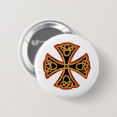  kruis met vlecht ronde button 5,7 cm (Voorkant /achterkant)