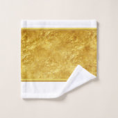 Kruis met vleugels en wit en goudfolie bad handdoek (Wasdoekje)