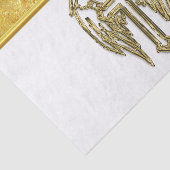 Kruis met vleugels en wit en goudfolie tissuepapier (Detail)