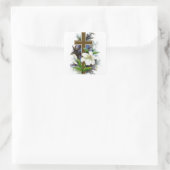 Kruis met Witte Bloemen Sticker (Tas)