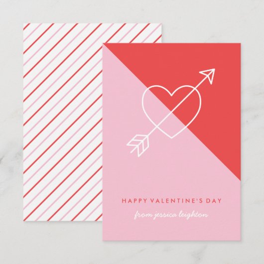 Kruis mijn hartklaslokaal Valentijn - Berry Kaart (Voorkant / Achterkant)