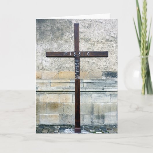 kruis missie feestdagen kaart (Voorkant)