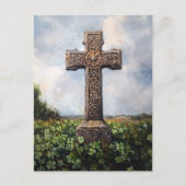 Kruis Monument Klaver Shamrocks Briefkaart (Voorkant)