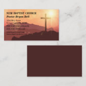 Kruis op bergpasta of deacon visitekaartje (Voorkant / Achterkant)