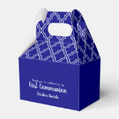 Kruis op de eerste gemeenschap van Navy Blue Bedankdoosjes (Achterkant)