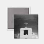 Kruis op de oudste kerk, San Miguel, Santa Fe, Magneet (Voorkant / Achterkant)