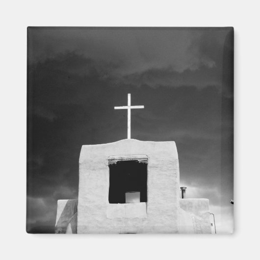 Kruis op de oudste kerk, San Miguel, Santa Fe, Magneet (Voorkant)