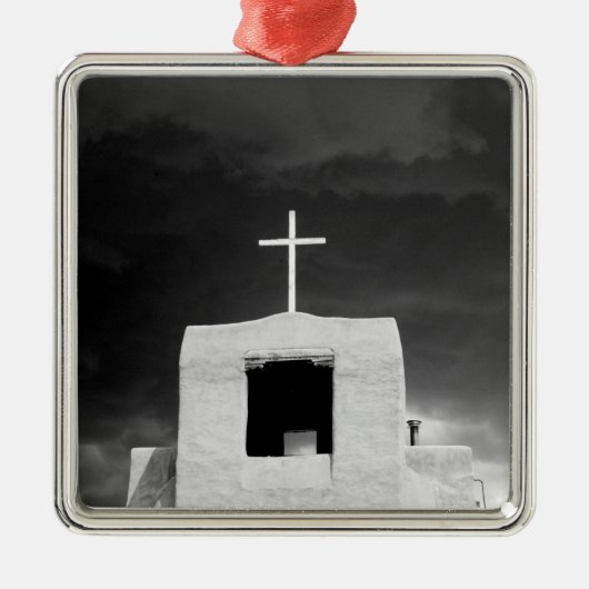 Kruis op de oudste kerk, San Miguel, Santa Fe, Metalen Ornament (Voorkant)