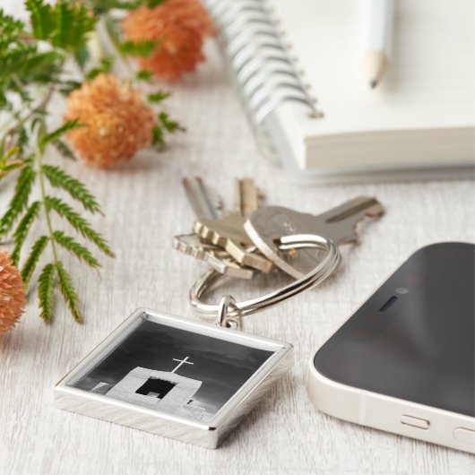 Kruis op de oudste kerk, San Miguel, Santa Fe, Sleutelhanger (Zijkant)