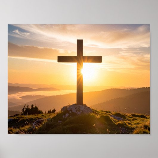 Kruis op een heuvel poster (Voorkant)